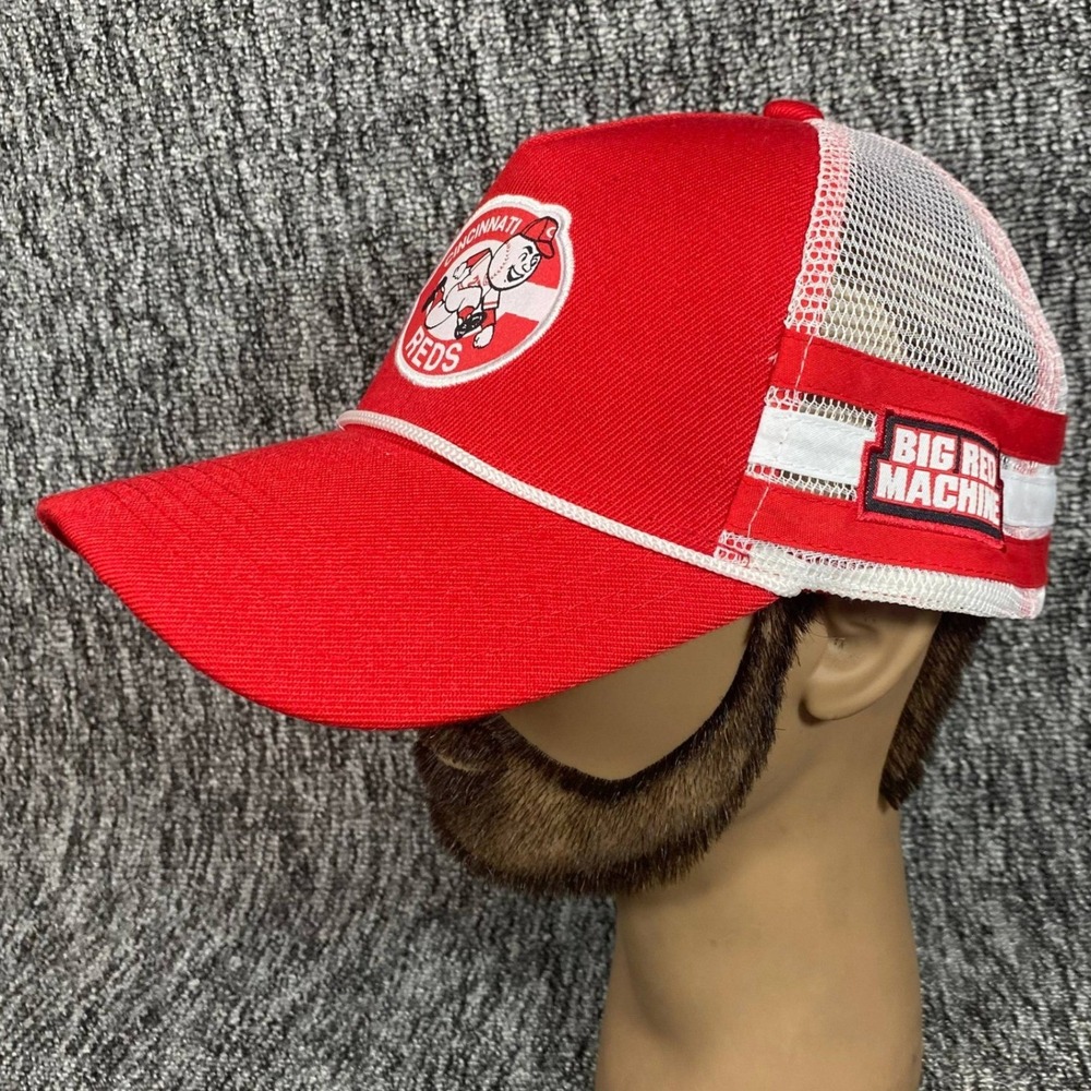 Cincinnati Reds Trucker Hat Mens OSFM Red Big Red Machine FanDuel Snapback Cap